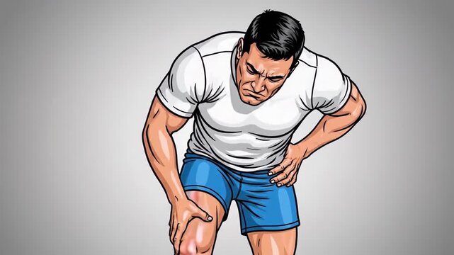 Depiction Of Knee Pain Progression: A Visual Narrative Of Discomfort And Injury