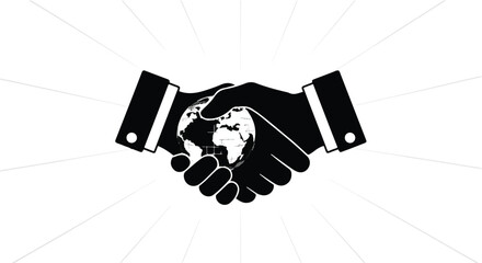 handshake icon vector illustration