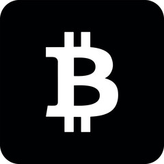 Bitcoin cryptocurrency round flat icon for apps and websites