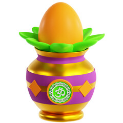 Diwali Kalash 3D Icon