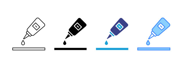 Adhesives icon set multiple style collection