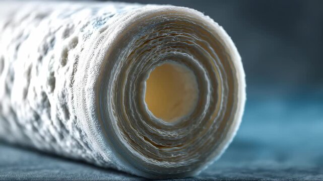 Close-up of textured roll