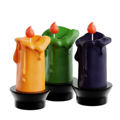 Halloween Candles 3D Icon