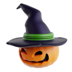 Pumpkin Witch 3D Icon