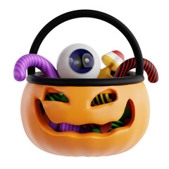 Halloween Candy Bag 3D Icon