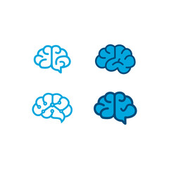 Brain logo design. Simple brain logo template.