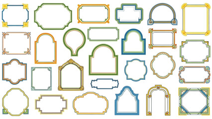 Obraz premium Collection of Decorative Ornate Frames and Borders for Design Projects