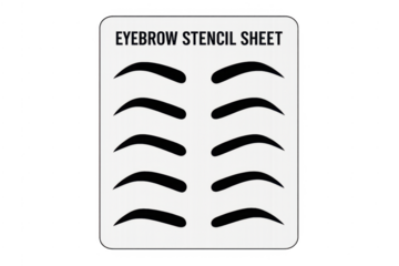 Eyebrow stencil sheet providing various shaping templates