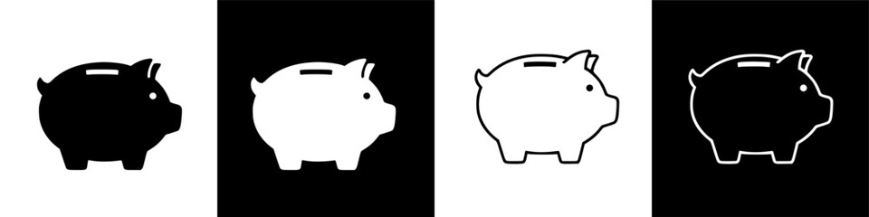 Piggy Bank Icons: A Symbol of Savings and Financial Planning for Your Business
