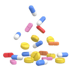 Medicine. 3D drug. 3D illustration.