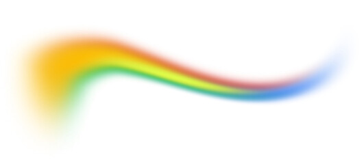 Smooth s-curved rainbow light wave graphic