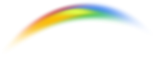 Wide soft rainbow gradient bridge illustration