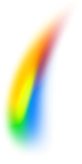 Vertical rainbow flame light streak effect