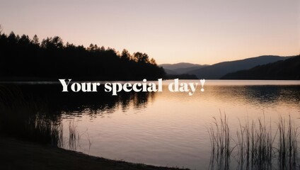 Serene Lake at Sunset - A Special Day Reflection.