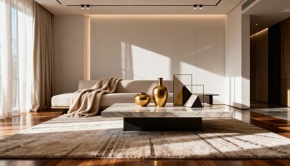 High-End Cozy Living Space with Designer Furniture