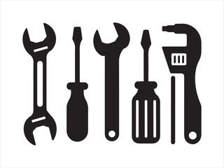 Vector tools collection. Tool icon set. Working tools. Tool kit icons. Working tools set