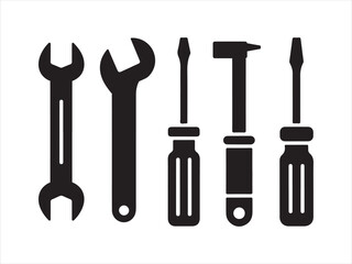 Vector tools collection. Tool icon set. Working tools. Tool kit icons. Working tools set