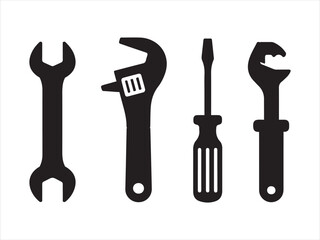 Vector tools collection. Tool icon set. Working tools. Tool kit icons. Working tools set