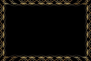 Simple Background Frame, Unique Background, Black Color Background and Amazing Background, Unique Design, Golden and Black 