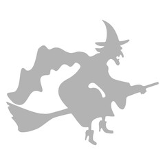 Fototapeta premium Flying Witch Silhouette