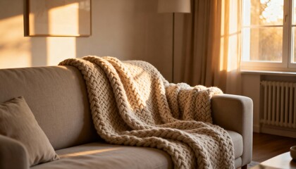 Cozy Reading Corner with Bookshelves and Warm Lighting