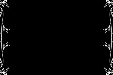 Simple Background Frame, Unique Background, Black Background and White Color, Unique Design