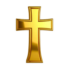 Golden Symbol of Faith: A radiant golden cross, embodying faith and reverence.