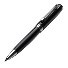 Elegant Pen on Display: A sleek, black pen with silver accents lies poised, a symbol of writing, ideas, and creativity. A timeless tool for expression.