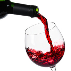 The Pouring Ritual: A close-up shot captures the graceful cascade of red liquid as it fills a wine glass, embodying sophistication, and evoking feelings of conviviality