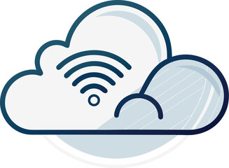 Cloud computing wifi icon