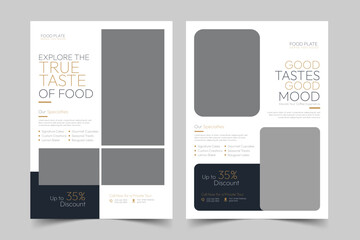 Food Promotion Flyer Template &ndash; Modern Restaurant Special Offer & Discount Design