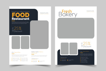 Food Promotion Flyer Template &ndash; Modern Restaurant Special Offer & Discount Design