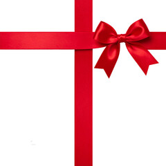 Festive Red Ribbon and Bow: A beautifully crafted red ribbon, tied into a charming bow, forms an elegant accent. This simple yet eye-catching design exudes a sense of anticipation and joy. 