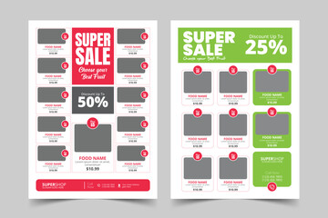 Food Promotion Flyer Template &ndash; Modern Restaurant Special Offer & Discount Design