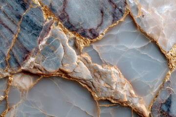 Obraz premium Elegant marble surface with soft grey veins and subtle reflections for luxury interiors