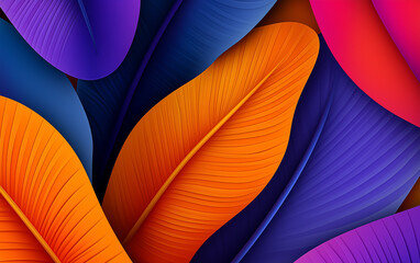 Vibrant abstract leaves background leaf texture design