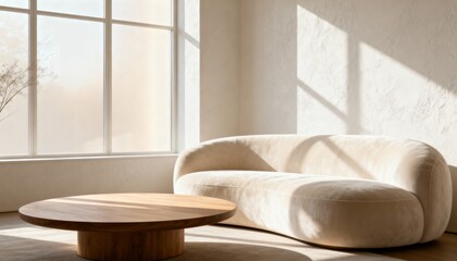 Warm Hygge Living Room with Soft Natural Light