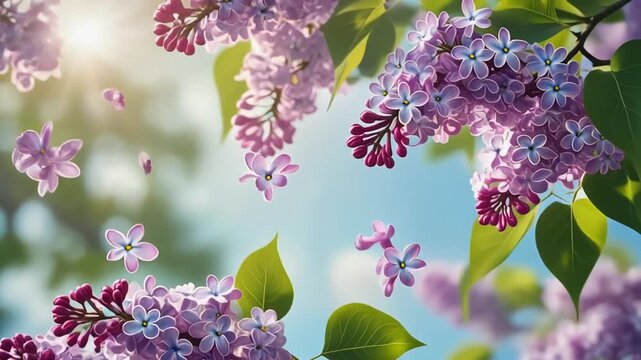 purple lilac flowers