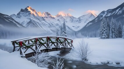 ski resort in the alps Background 
