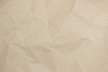 Old paper vintage texture surface for background. Recycle pale brown paper crumpled texture, Cream color recycled kraft paper texture blank with copy space for text.