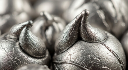 Silver Glossy Dollop Peaks
