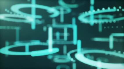 Abstract futuristic circuit board technology background glowing neon lines and shapes in dark digital network concept - Powered by Adobe