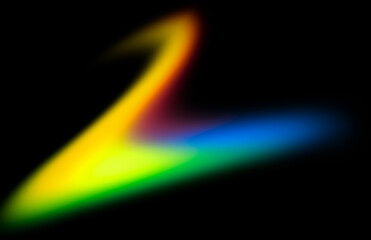 Sharp zigzag rainbow light motion blur