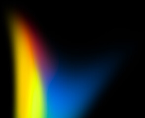 Vertical left side rainbow light leak overlay