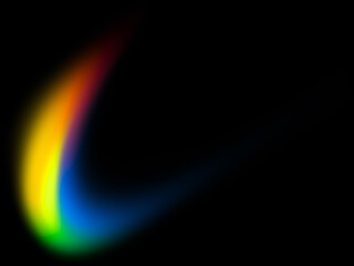 Soft crescent rainbow light curve overlay