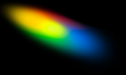 Diagonal oval rainbow light blur background