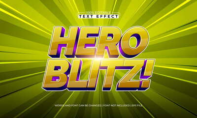 hero blitz editable text effect