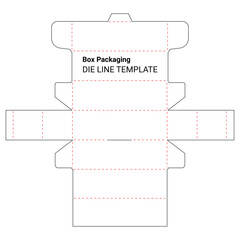 Box packaging die cut template design