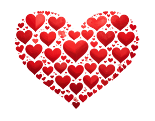 hearts in the shape of a heart red vector icon logo