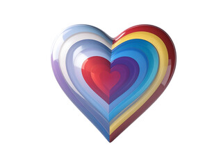 isolated heart color of love